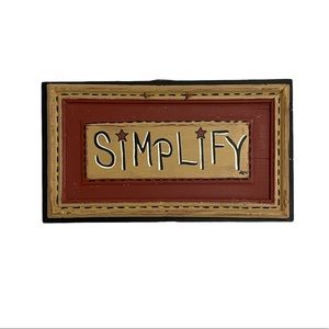Simplify Wooden Wall Hanging - Handmade